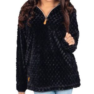 Simply Southern super soft black quarter zip Med.